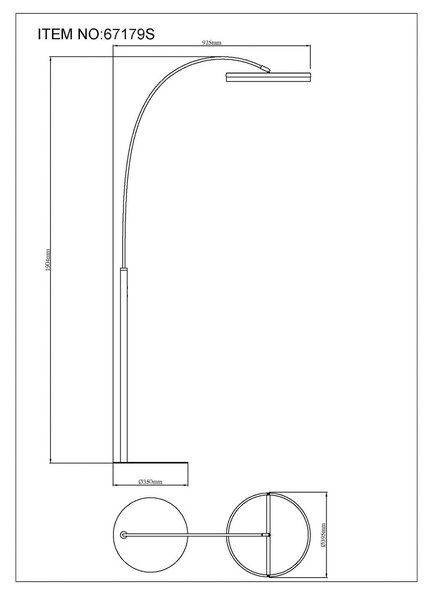 Globo Stojací lampa Della LED, výška 190 cm, černá/tmavě šedá, kov, stmívatelný, Černá, Obývací pokoj / jídelna, Hliník, Moderní