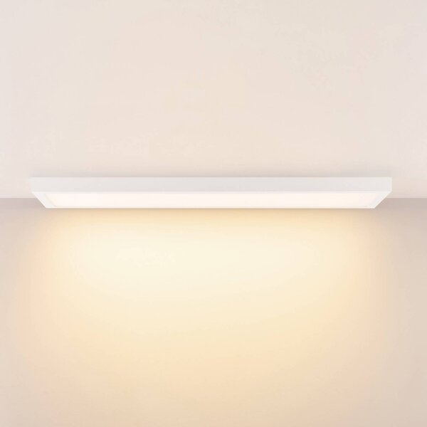 Deko-Light LED panel PRO OFFICE SANO, 123 x 33 cm, stmívatelné, bílý kov, stmívatelný, Bílá / opál, Pracovna / kancelář, Hliník
