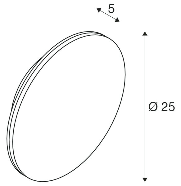 BIG WHITE SLV D-RING M nástěnné svítidlo, fáze, 2700/3000 K, fáze, IP65, černá 1007913