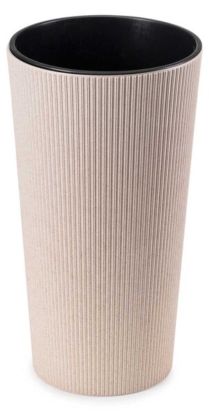 PLASTOVÝ KVĚTINÁČ URBANIKA ECO SADA 2KS 57X30 CM+46,6X25,5 CM BÉŽOVÁ