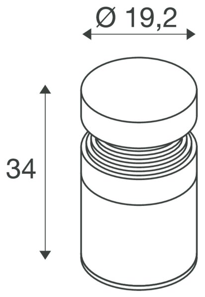BIG WHITE SLV CONCRETE Pole 35, PHASE, volně stojící svítidlo, 2700 K, IP65, šedá barva 1008838
