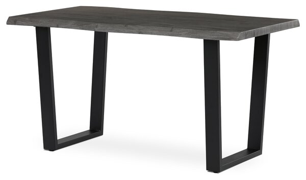 Vikio Stůl jídelní 140x80 šedý dub kovové nohy AJS149S