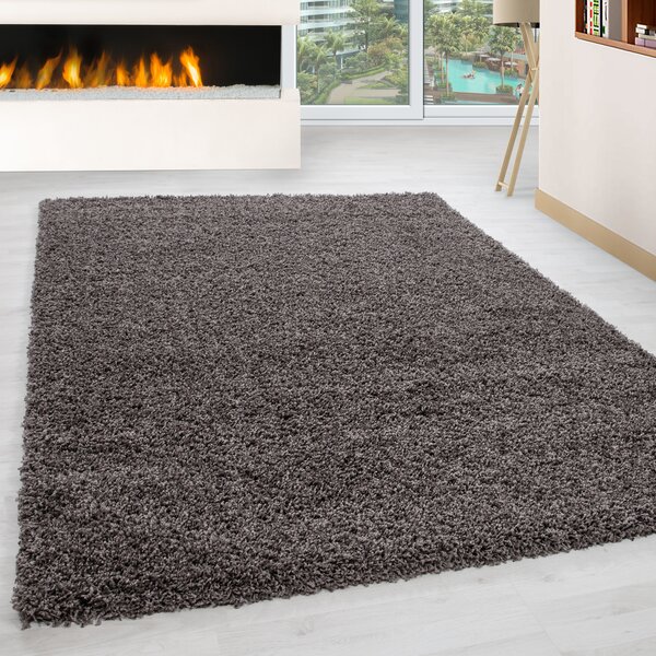 Ayyildiz, Kusový koberec Life Shaggy 1500 taupe, 60x110, hnědá, ložnice