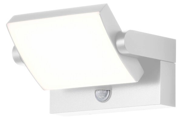 CMD Nástěnné světlo LED 9111, senzor, bílé, 21 cm, IP54, Bílá / opál, Hliník, Moderní
