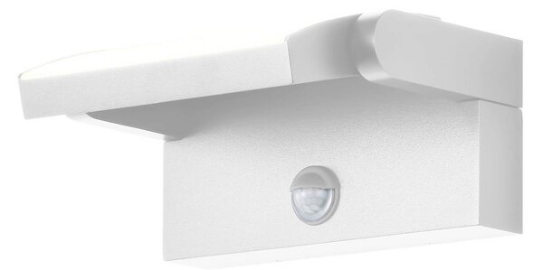 CMD Nástěnné světlo LED 9111, senzor, bílé, 21 cm, IP54, Bílá / opál, Hliník, Moderní