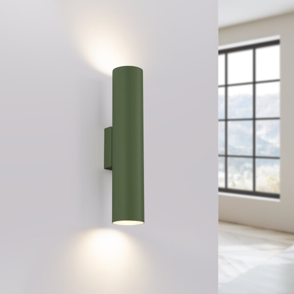 Sollux SL.1488 - Nástěnné svítidlo LAGOS 2xGU10/10W/230V zelená