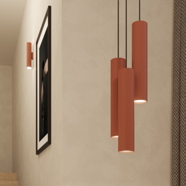 Sollux SL.1493 - Nástěnné svítidlo LAGOS 2xGU10/10W/230V červená