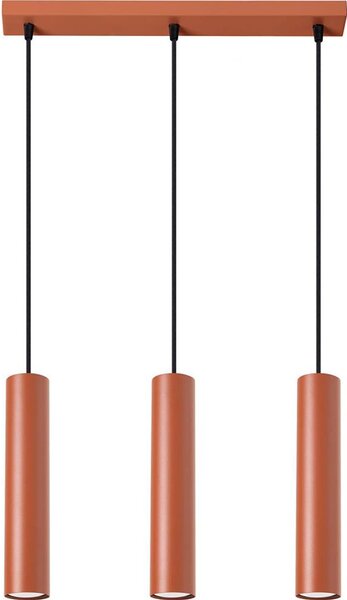 Sollux SL.1491 - Lustr na lanku LAGOS 3xGU10/10W/230V červená