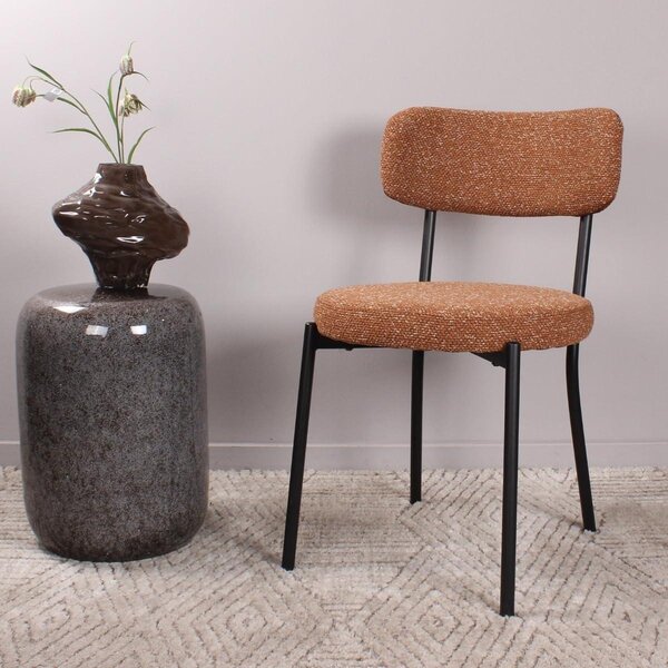 Jídelní židle, odstín tmavě hnědé, moderní design, pohodlné sedadlo, 1 kus, vhodná do jídelny