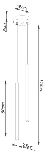 Sollux SL.1519 - Lustr na lanku PASTELO 2xG9/8W/230V zelená