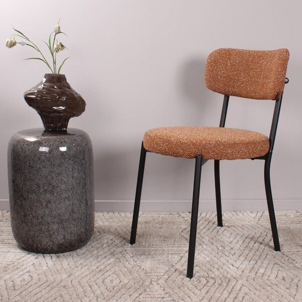 Jídelní židle, odstín tmavě hnědé, moderní design, pohodlné sedadlo, 1 kus, vhodná do jídelny