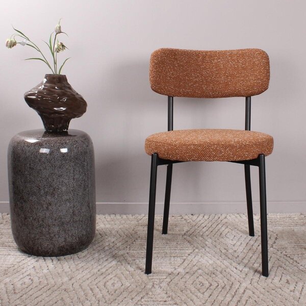 Jídelní židle, odstín tmavě hnědé, moderní design, pohodlné sedadlo, 1 kus, vhodná do jídelny