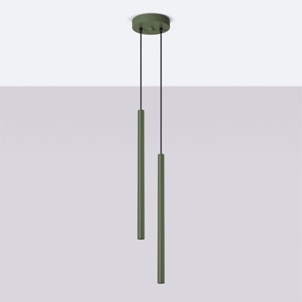 Sollux SL.1519 - Lustr na lanku PASTELO 2xG9/8W/230V zelená