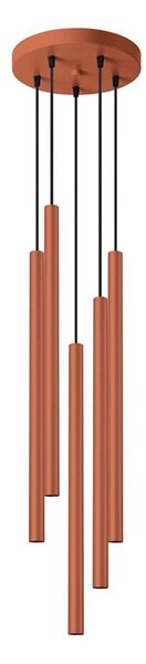 Sollux SL.1528 - Lustr na lanku PASTELO 5xG9/8W/230V červená