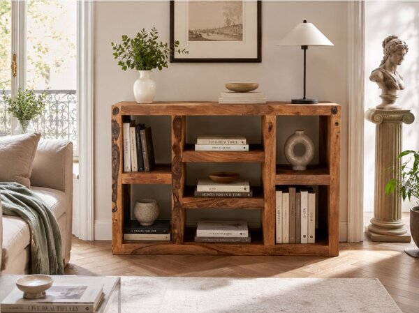 Knihovna 130x90x35 Gani z indického masivu palisandr