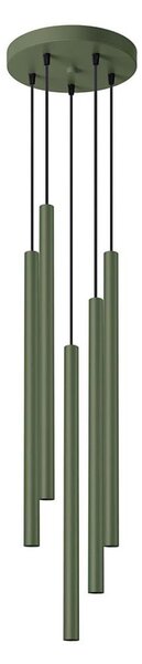 Sollux SL.1522 - Lustr na lanku PASTELO 5xG9/8W/230V zelená