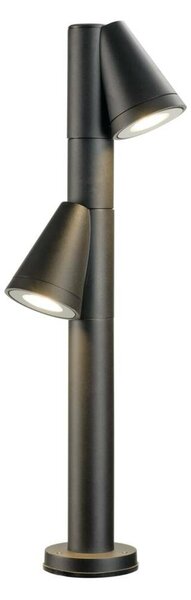 BIG WHITE SLV T-TUBE 70 POLE venkovní stojací lampa, GU10, dvojitá, IP65, max. 10 W, černá 1008017