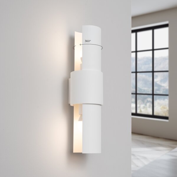 Sollux SL.1674 - Nástěnné svítidlo FLASH 2xE27/15W/230V bílá
