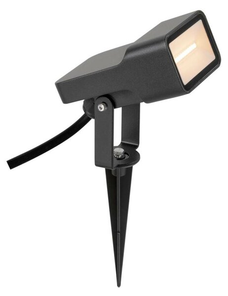 BIG WHITE SLV SYNA WIDE svítidlo se zemním hrotem, 2200 K, 115°, IP65, hranaté, černé 1008478