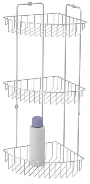 Erga Vega, 3-stupňová rohová polička 52x25,5x19 cm, chromová, ERG-YKA-E.VEGA S3
