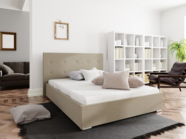 Manželská postel s úložným prostorem FLEK 1 - 160x200, béžová