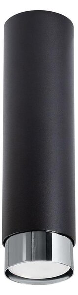 Sollux SL.1409 - Bodové svítidlo NERO 1xGU10/10W/230V 22,5 cm černá/lesklý chrom