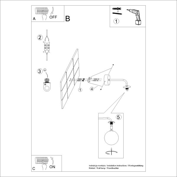 Sollux SL.1658 - Nástěnná lampa ASTRAL 1xG9/8W/230V bílá