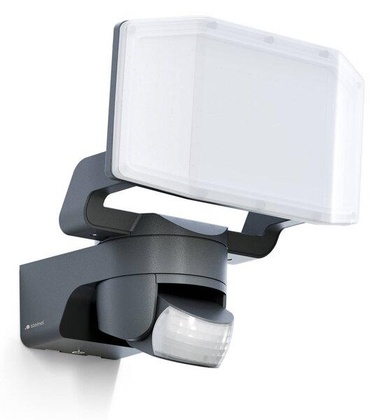 STEINEL LED venkovní nástěnné svítidlo XLED Protect S, antracitová barva, Černá, Plast, Moderní