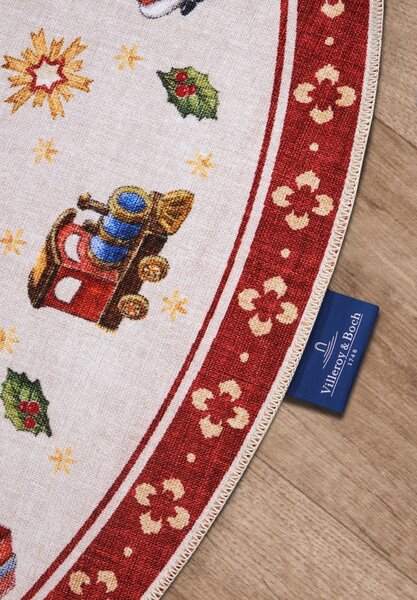 Villeroy & Boch, Kusový koberec Villeroy & Boch Toy's delight s potiskem 106192 Red, Multicolor kruh, 150x150 (průměr) kruh, červená, obývací pokoj
