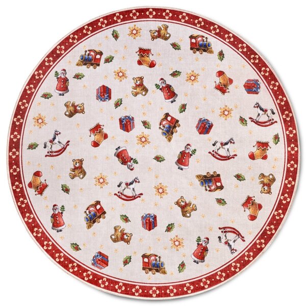 Villeroy & Boch, Kusový koberec Villeroy & Boch Toy's delight s potiskem 106192 Red, Multicolor kruh, 150x150 (průměr) kruh, červená, obývací pokoj