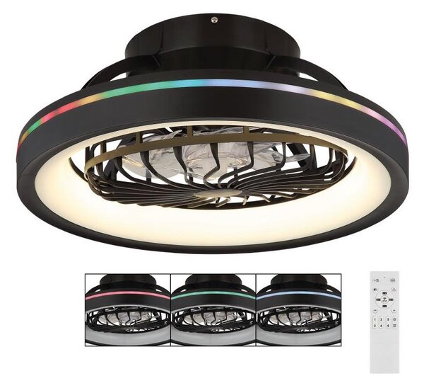 Globo 03665 - LED RGB Stmívatelný stropní ventilátor DEANNE LED/40W/230V + DO