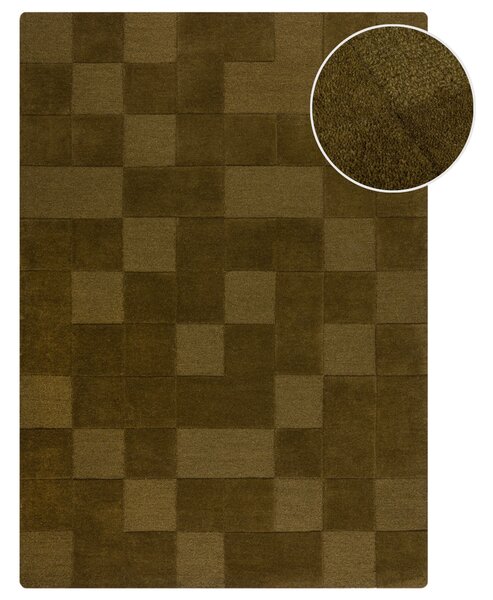 Flair Rugs, Kusový koberec Moderno Checkerboard Green, 120x170, zelená, chodba / předsíň