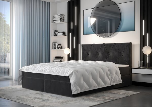 Hotelová postel s úložným prostorem LILIEN - 120x200, světlá grafitová