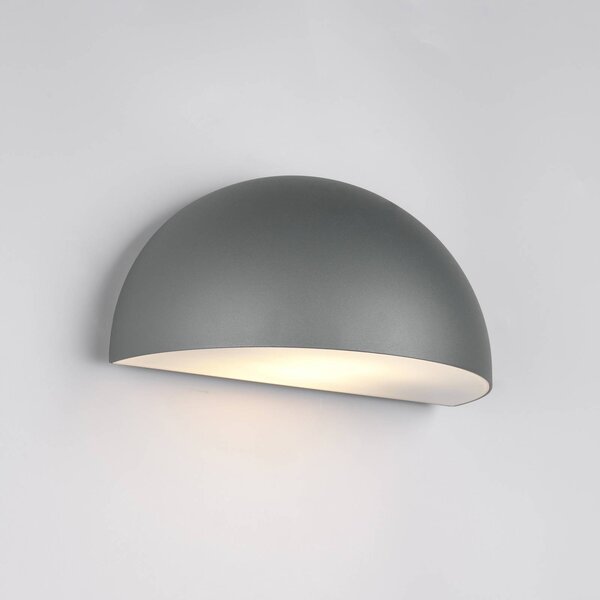 Trio Lighting Venkovní nástěnné svítidlo Maas, antracit, tlakově litý hliník, E27, stmívatelný, Černá, Hliník, Skandinávský