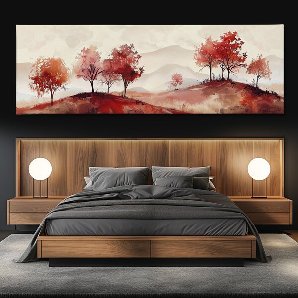 Obraz na plátně - Jen tak plout mezi stromy FeelHappy.cz Velikost obrazu (šířka x výška): 120 x 40 cm