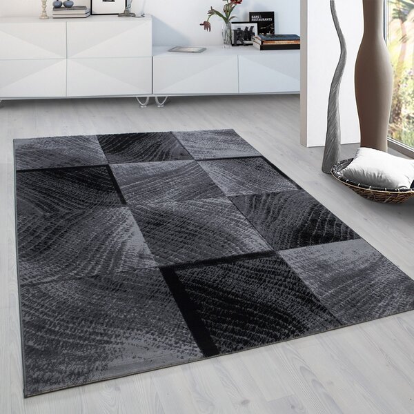 Ayyildiz, Kusový koberec Plus 8003 black, 80x300, šedá, chodba / předsíň
