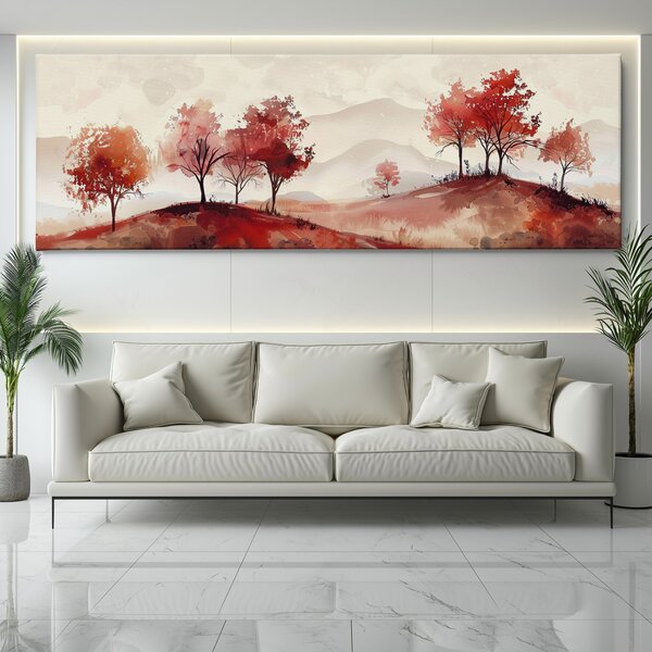 Obraz na plátně - Jen tak plout mezi stromy FeelHappy.cz Velikost obrazu (šířka x výška): 120 x 40 cm