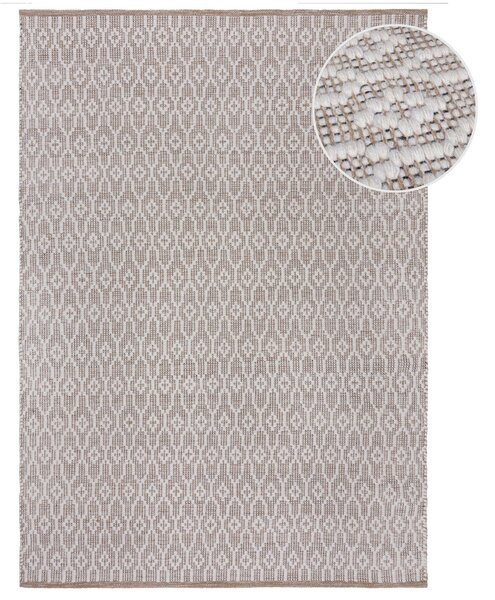 Flair Rugs, Ručně tkaný kusový koberec Nur Wool Dream Natural, 80x150, béžová, ložnice