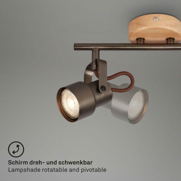 Briloner 2872-045 - LED Bodové svítidlo TAHUN 4xGU10/5W/230V 3000K hnědá