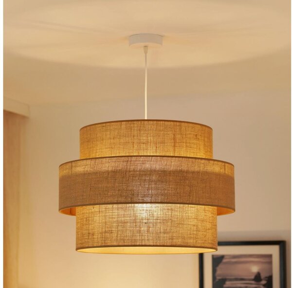 Brilagi - Lustr na lanku SPACE YUTE 1xE27/15W/230V pr. 50 cm béžová/bílá