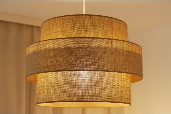 Brilagi - Lustr na lanku SPACE YUTE 1xE27/15W/230V pr. 50 cm béžová/bílá