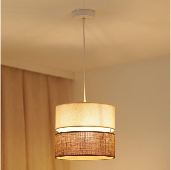 Brilagi - Lustr na lanku ROYAL YUTE 1xE27/15W/230V pr. 25 cm béžová/krémová