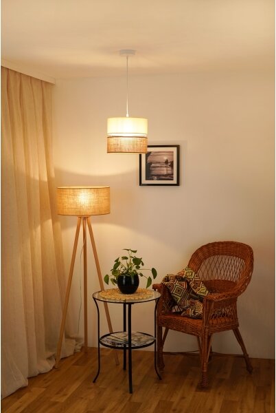 Brilagi - Lustr na lanku ROYAL YUTE 1xE27/15W/230V pr. 25 cm béžová/krémová