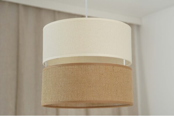 Brilagi - Lustr na lanku ROYAL YUTE 1xE27/15W/230V pr. 25 cm béžová/krémová