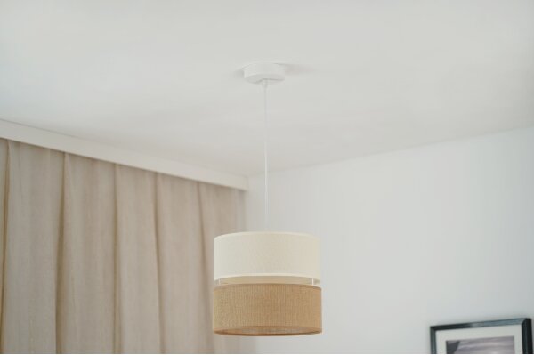 Brilagi - Lustr na lanku ROYAL YUTE 1xE27/15W/230V pr. 25 cm béžová/krémová