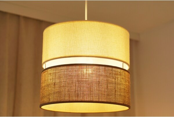 Brilagi - Lustr na lanku ROYAL YUTE 1xE27/15W/230V pr. 25 cm béžová/krémová