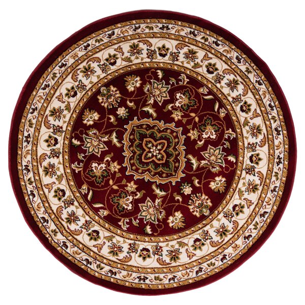 Flair Rugs, Kusový koberec Sincerity Royale Sherborne Red kruh, 133x133 (průměr) kruh, červená, kancelář