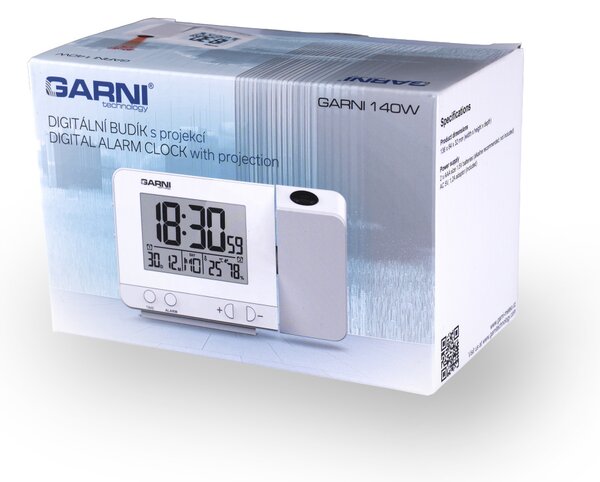 GARNI technology Digitální budík s projekcí času a vnitřní teploty GARNI 140W