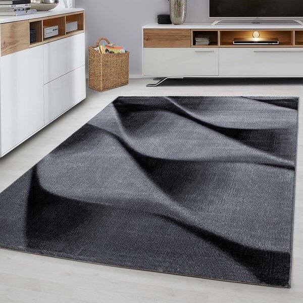 Ayyildiz, Kusový koberec Parma 9240 black, 80x300, šedá, chodba / předsíň