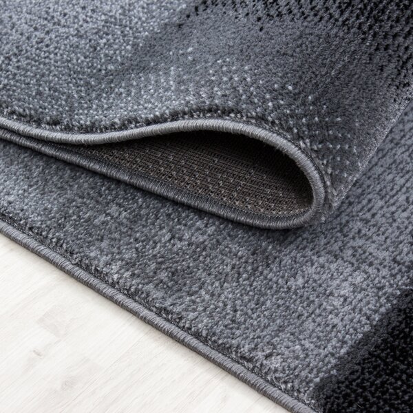 Ayyildiz, Kusový koberec Parma 9240 black, 80x300, šedá, chodba / předsíň